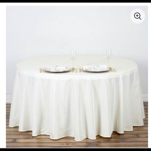 Efavormart 120" Round Tablecloth - IVORY